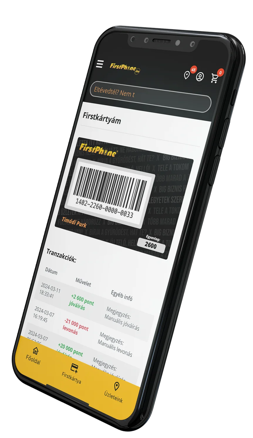 FirstApp – sbírání bodů