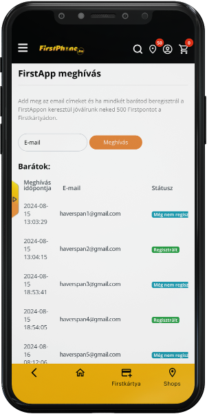 FirstApp: pozvání přátel