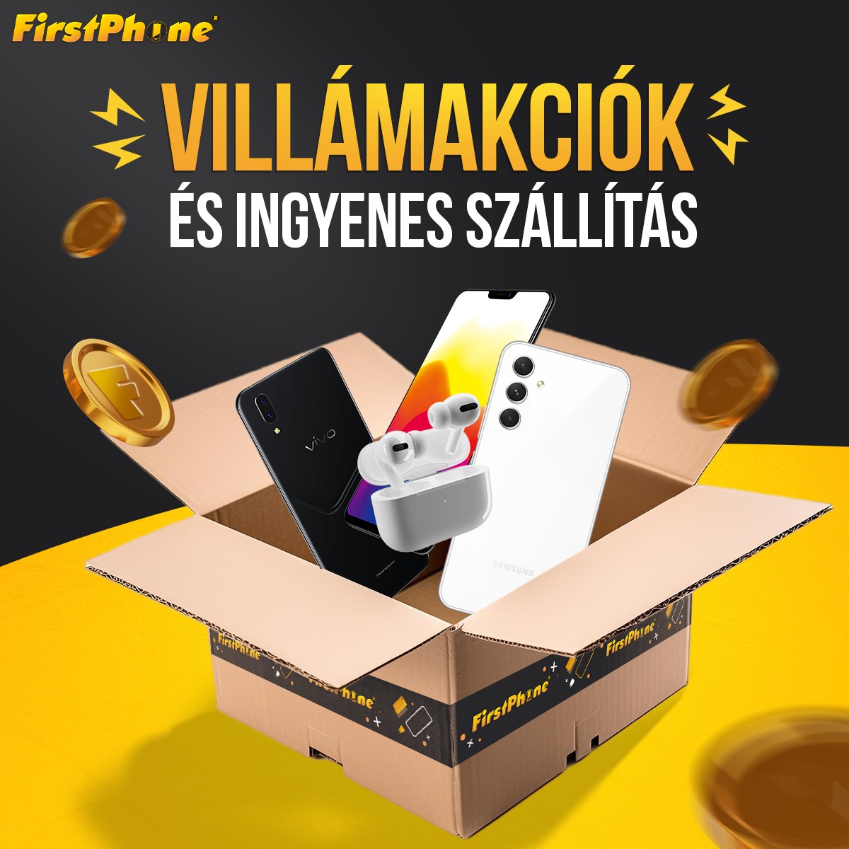 Pověs se na nejlepší nabídky bleskově ve FirstApp! ⚡📲