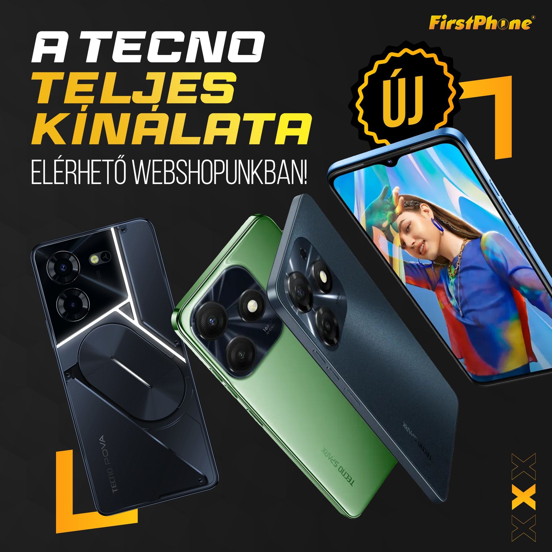 Od teď jsou všechny telefony Tecno dostupné ve FirstApp i na našem webu! 😍📱