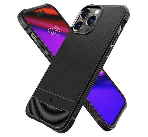 Apple iPhone 14 Pro Max Spigen Rugged armor odolný proti nárazu pouzdro (Černá)
