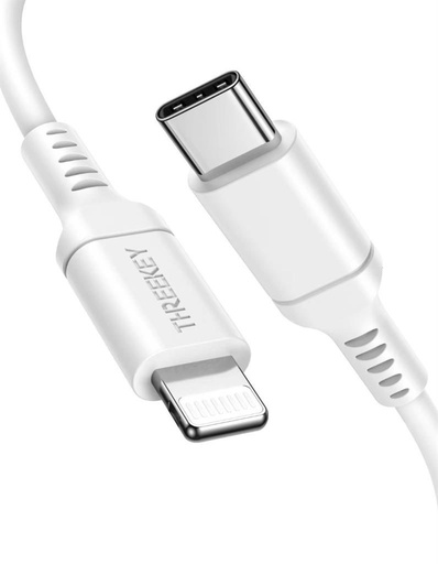 XO TK04 MFI Lightning–USB-C kabel (Bílá)