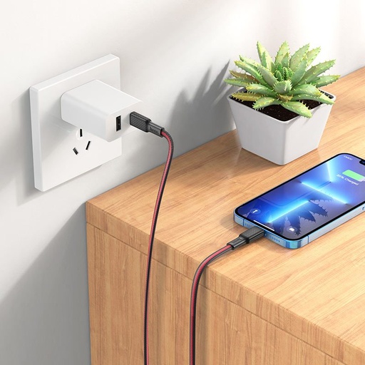 Hoco X69 lightning kabel (PD rychlonabíječka), černá červená