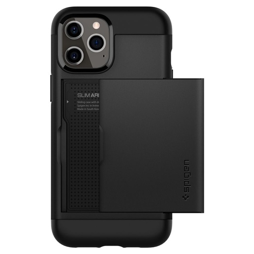 Apple iPhone 12/12 Pro Spigen slim armor CS odolný proti nárazu zadní kryt (Černá)
