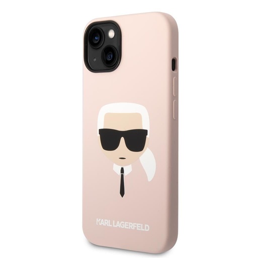 Apple iPhone 14 Plus Karl Lagerfeld MagSafe Liquid Silicone Karl Head pro iPhone 14 Plus Růžová pouzdro (Růžová) – KLHMP14MSLKHLP