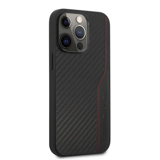 Apple iPhone 14 Pro Max AMG karbon vzorovaný silikonový zadní kryt (Černá)