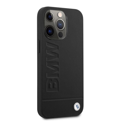 Apple iPhone 14 Pro BMW Leather Hot Stamp pouzdro (Černá) - BMHCP14LSLLBK