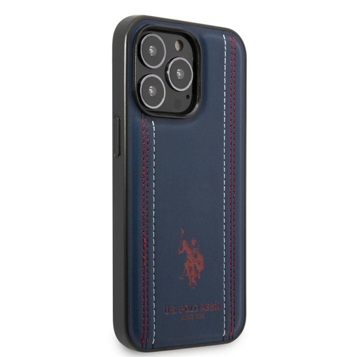 Apple iPhone 14 Pro U.S. Polo Stitched Lines zadní kryt (Modrá) - USHCP14LPFAV