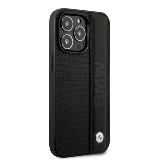 Apple iPhone 14 Pro Max BMW Signature Leather pouzdro – Big Logo (Černá) - BMHCP14X22RDPK