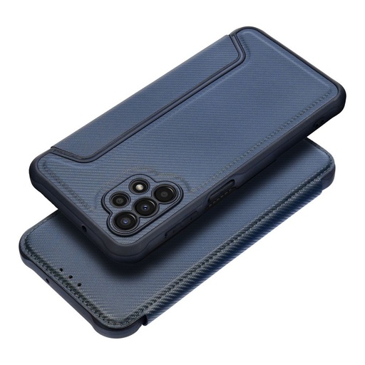 Samsung Galaxy A13 4G Razor magnetický odolný proti nárazu knížkové pouzdro (Modrá)