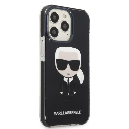 Apple iPhone 13 Pro Karl Lagerfeld TPE Full Body Ikonický pouzdro (Černá) – KLHCP13LTPEIKK