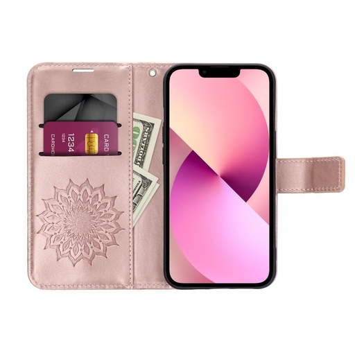 Apple iPhone 14 Forcell MEZZO otevírací pouzdro (Rosegold)