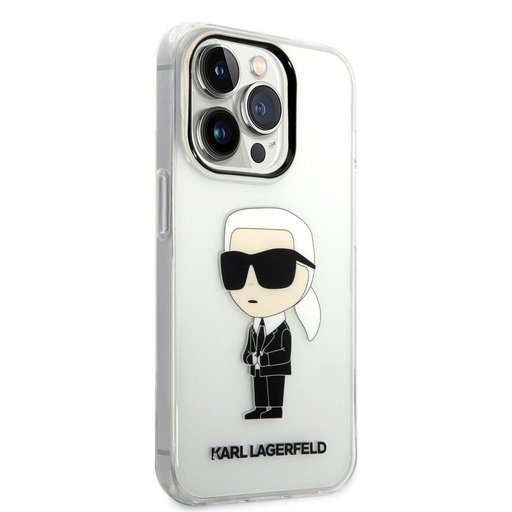Apple iPhone 14 Pro Max Karl Lagerfeld IML Ikonický NFT pouzdro (Průhledný) – KLHCP14XHNIKTCT