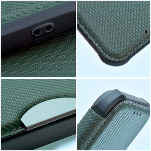 Apple iPhone 11 Razor magnetický odolný proti nárazu knížkové pouzdro (Zelená)