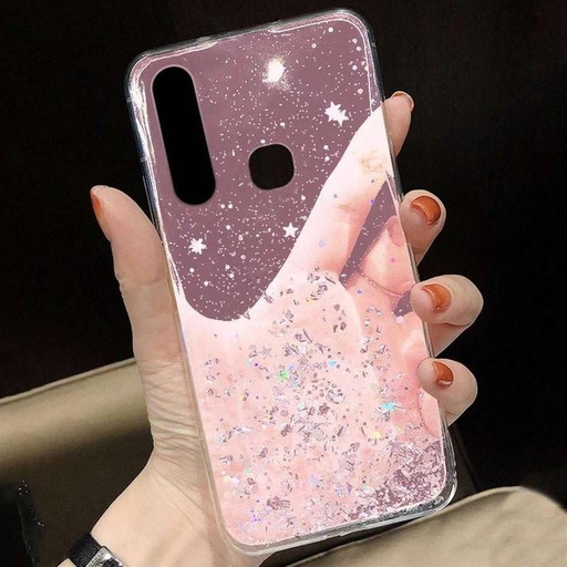 Apple iPhone 14 Plus glue glitter zadní kryt (Růžová)