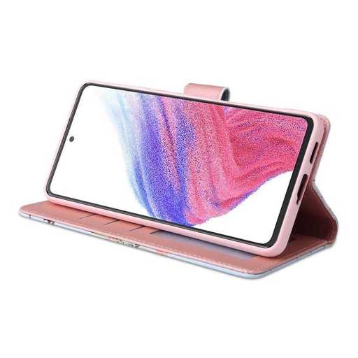Samsung Galaxy A53 5G Tech Protect Wallet Garden knížkové pouzdro (Fialová)