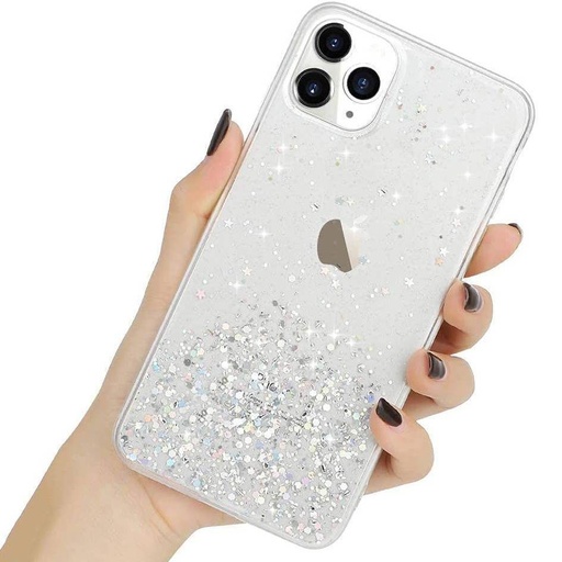 Apple iPhone 14 Plus glue glitter zadní kryt (Průhledný)