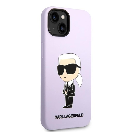 Apple iPhone 14 Plus Karl Lagerfeld Liquid Silicone Ikonický NFT pouzdro (Fialová) – KLHCP14MSNIKBCU