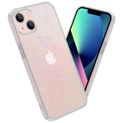 Xiaomi Redmi A1 / Redmi A2 lesklý srdce vzorovaný silikonový zadní kryt (Průhledný)