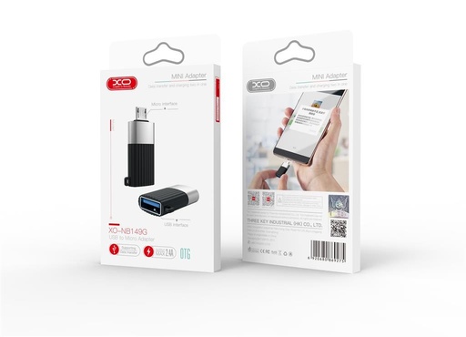 XO NB149-G USB 2.0–micro USB adaptér adapter (Černá)