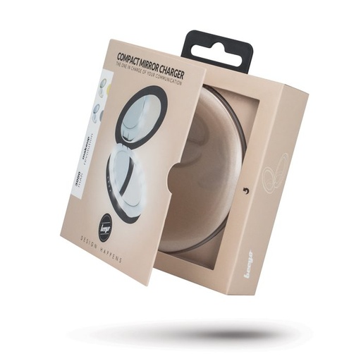 Beeyo Compact Mirror 3000mAh power bank, zlatá