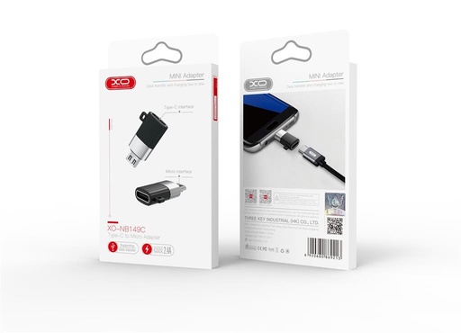 XO NB149-C USB-C–micro USB adaptér adapter (Černá)