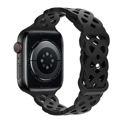 Apple Watch 38 / 40 / 41 mm Hoco WA09 rhombus flexibilní řemínek černá