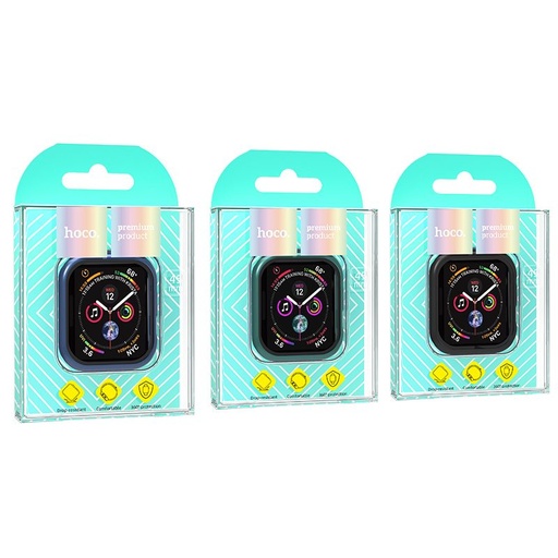 Apple Watch 7/Watch 8 41mm Hoco WS3 Shadow pouzdro vestavěný s tvrzeným sklem (Bílá)