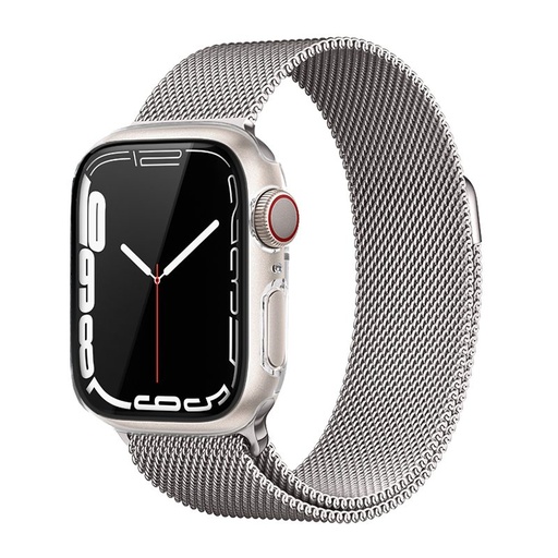 Apple Watch 7/Watch 8 41mm Hoco WS3 Shadow pouzdro vestavěný s tvrzeným sklem (Průhledný)