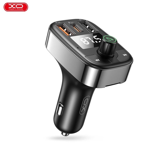 XO BCC06 FM transmitter USB-C 25W+USB-A 25W=50W MP3+TF card, černá