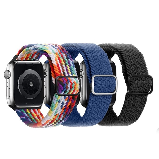 Apple Watch 42 / 44 / 45 / 49 mm Hoco WA05 Jane Eyre nylon řemínek duha
