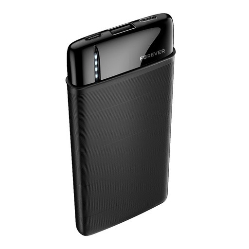 Forever TB 5000mAh s kapacitou powerbank, microUSB s kabelem černá