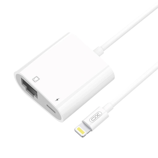 XO GB009 síťový adapter (Bílá) – Lightning–Ethernet konektor