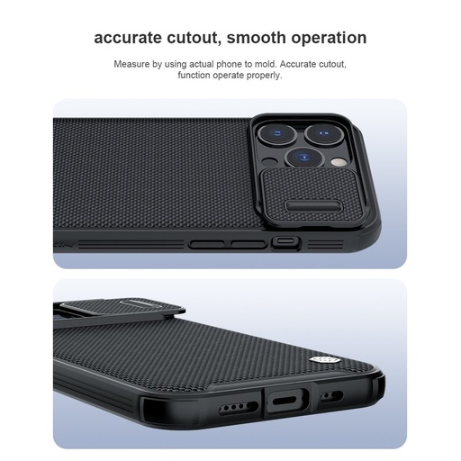 Apple iPhone 13 Pro Nillkin textured pro zadní kryt (Černá)