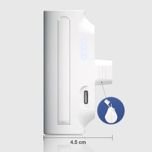 HOCO J106 5000 mAh s kapacitou kompaktní powerbank, type-c s konektorem, s opěrkou bílá