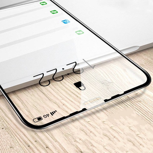 Samsung Galaxy S23 Plus Keramika tvrzené sklo průhledný (černá rámeček)