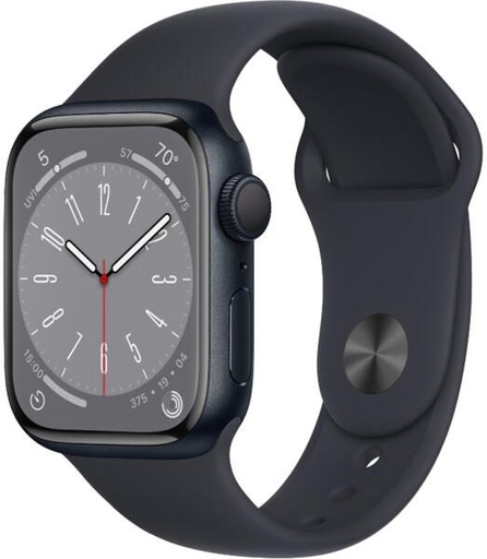 Apple Watch Series 8 GPS 45MM půlnoční černá hliníkové pouzdro půlnoční černá sportovní řemínek (MNP13CM/A)
