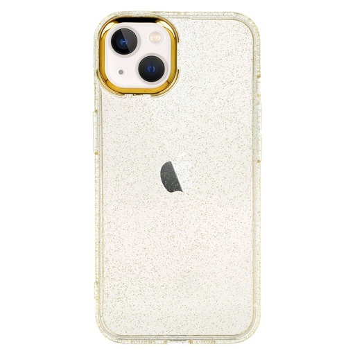 Apple iPhone 14 Glitter zlatá silikonový zadní kryt (Zlatá)