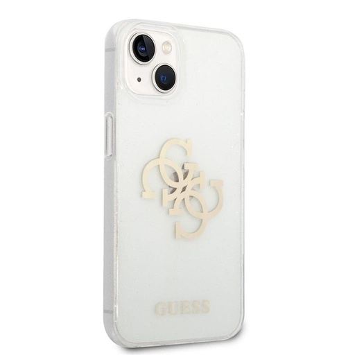 Apple iPhone 14 Guess TPU Big 4G Full Glitter pouzdro (Průhledný) – GUHCP14SPCUGL4GTR