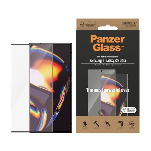 Samsung Galaxy S23 Ultra PanzerGlass ultra wide fit prémiový tvrzené sklo průhledný