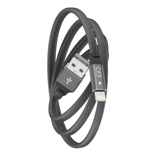 Dotfes A02 LED s indikátorem lightning kabel, černá