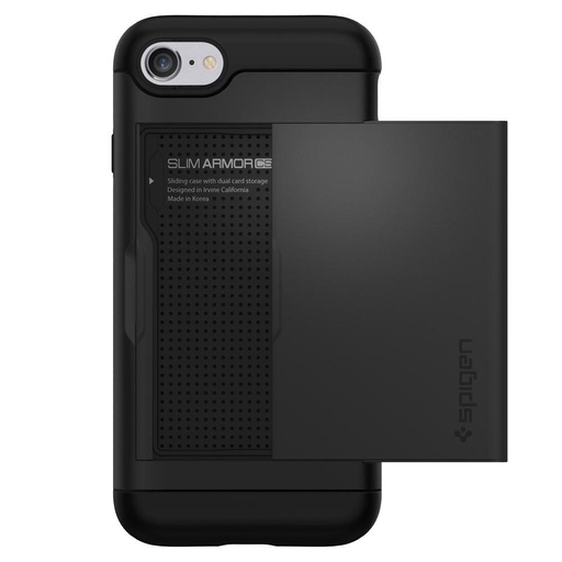 Apple iPhone 7 / iPhone 8 / iPhone SE 2020 / iPhone SE 2022 Spigen slim armor CS odolný proti nárazu zadní kryt (Černá)