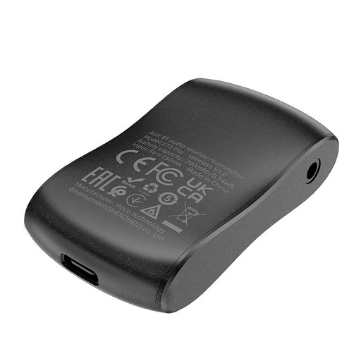 Hoco E73 3.5mm -es AUX s konektorem vybavený FM transmitter černá
