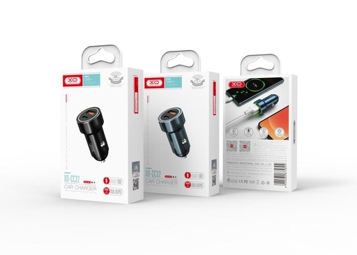 XO CC33 Autní nabíječka, 20W, QC3.0, PD3.0 výstup modrá