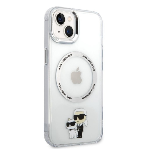Apple iPhone 13 Karl Lagerfeld MagSafe Compatible IML Karl and Choupette NFT pouzdro (Průhledný) – KLHMP13MHNKCIT