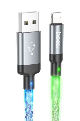 Hoco U112 data/nabíječka kabel USB-A-lightning šedá