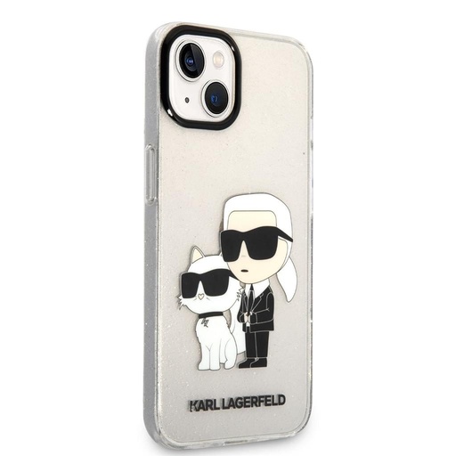 Apple iPhone 13 Karl Lagerfeld IML Glitter Karl and Choupette NFT pouzdro (Průhledný) – KLHCP13MHNKCTGT