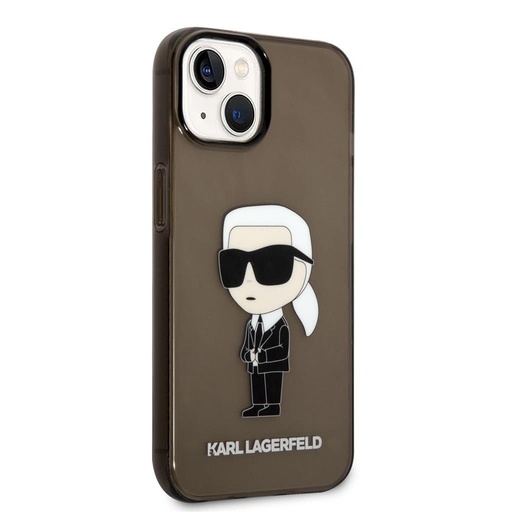Apple iPhone 14 Karl Lagerfeld IML Ikonický NFT pouzdro (Černá) – KLHCP14SHNIKTCK
