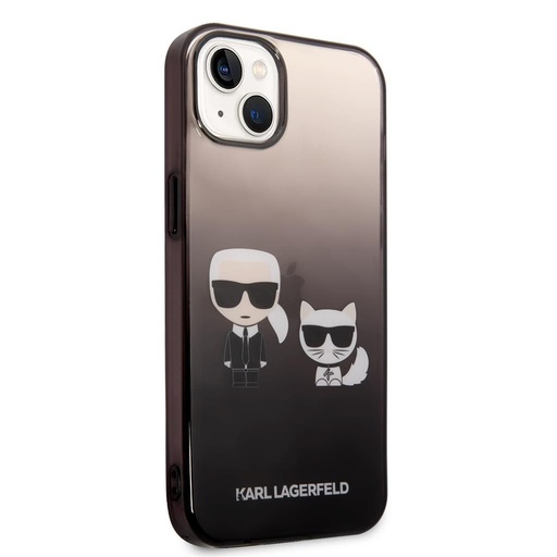 Apple iPhone 14 Plus Karl Lagerfeld Gradient Karl and Choupette pouzdro (Černá) – KLHCP14MTGKCK
