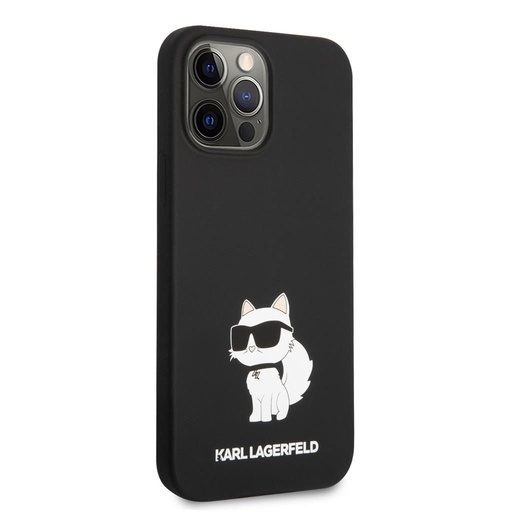Apple iPhone 13 Pro Max Karl Lagerfeld Liquid Silicone Choupette NFT pouzdro (Černá) – KLHCP13XSNCHBCK